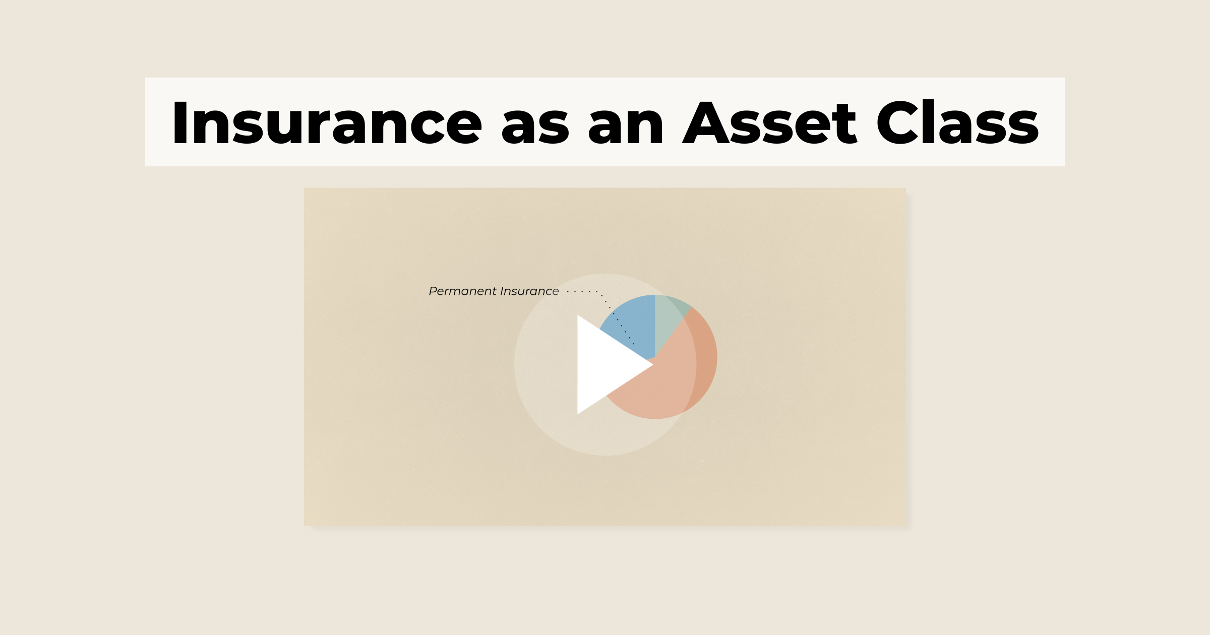 Insurance as an Asset Class